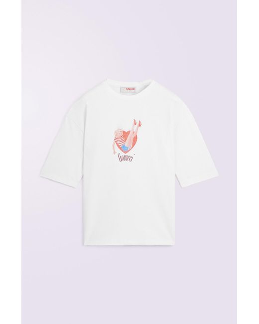 Fiorucci White Pin Up Lover T-Shirt