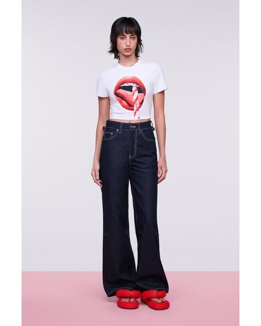 Fiorucci White Baggy Jeans Dark
