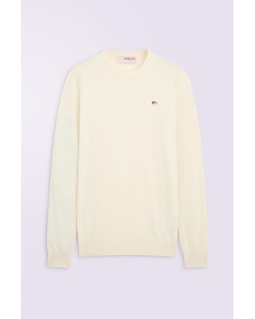Fiorucci White Angels Patch Knit Jumper Cream