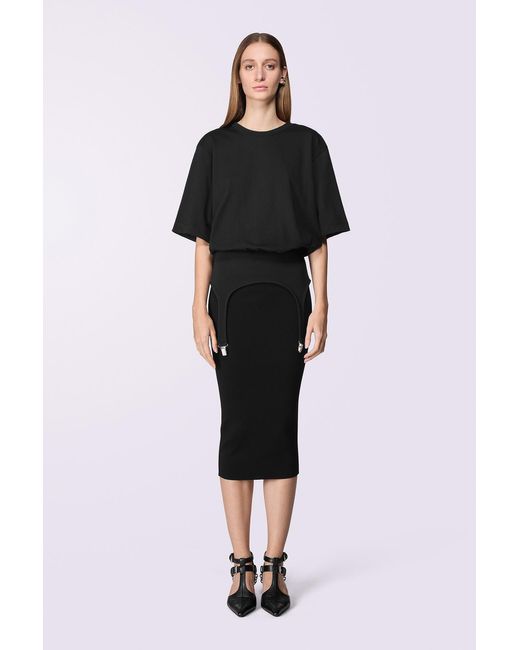 Fiorucci Black Suspender Belt T-Shirt