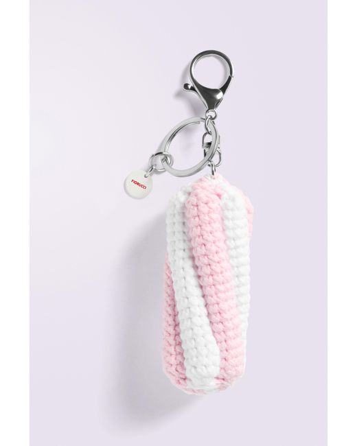 Fiorucci Pink Mella Crochet Keychain Multi