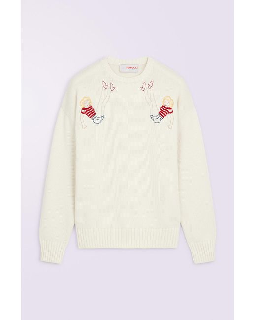 Fiorucci White Pin Up Knit Jumper Off