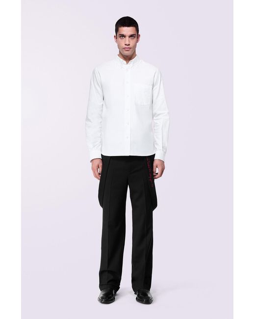 Fiorucci White Embroidered Trousers for men