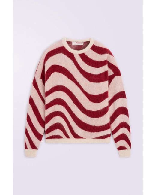 Fiorucci Red Candy Stripe Knit Jumper