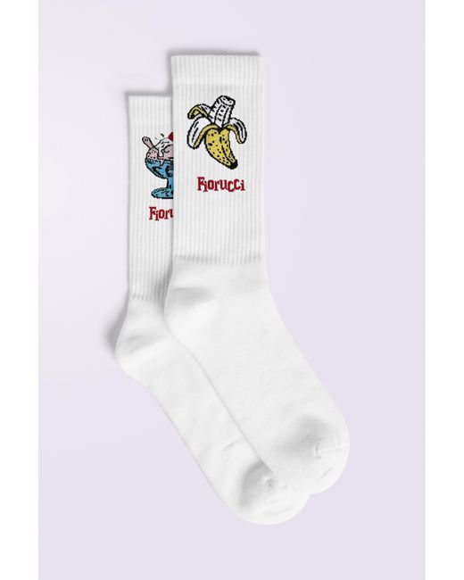 Fiorucci White Toys Print Socks