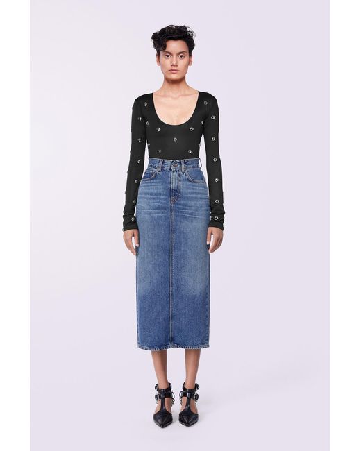 Fiorucci Blue Stud Bodysuit