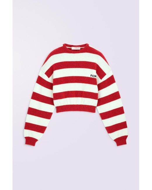 Fiorucci Multicolor Stripe Crop Knit Jumper