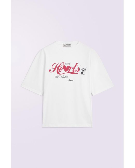 Fiorucci Pink Make Hearts Beat Again T-Shirt for men