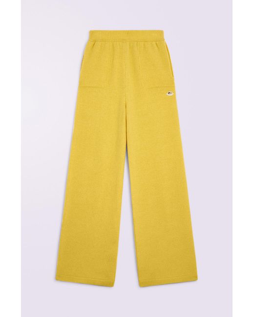 Fiorucci Yellow Angels Patch Knit Trousers for men