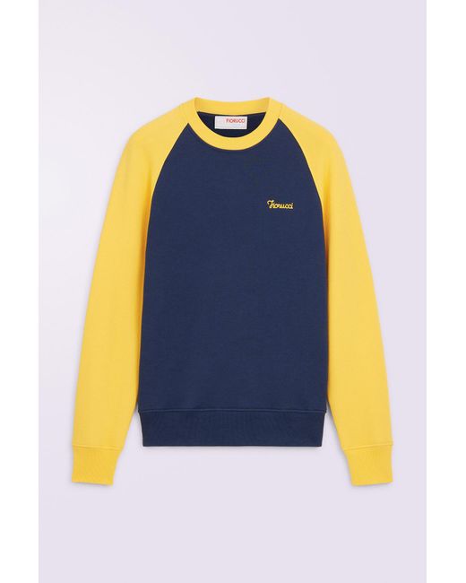 Fiorucci Blue Logo Raglan Sweatshirt for men