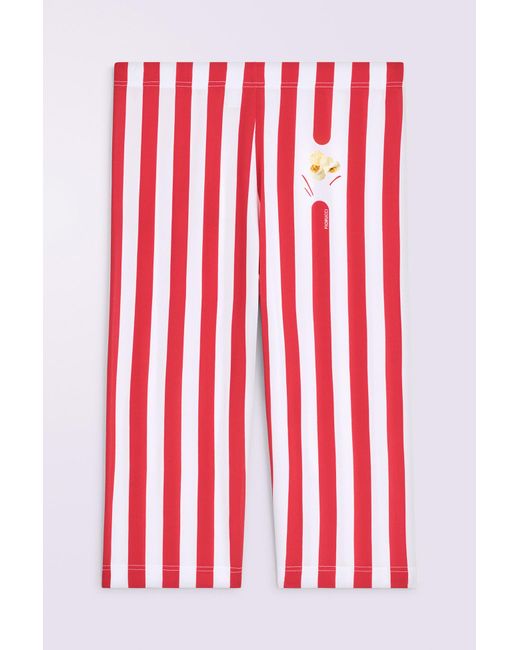 Fiorucci Black Striped Popcorn Print Biker Shorts