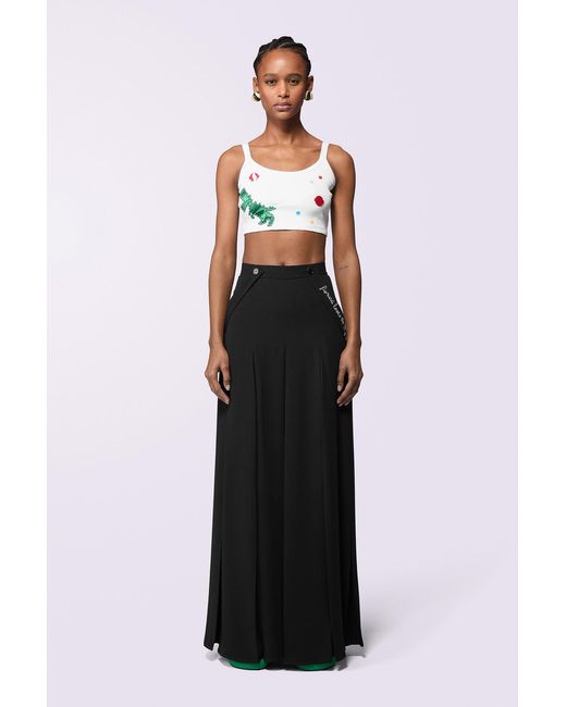Fiorucci White Dinosaur Crop Tank Top