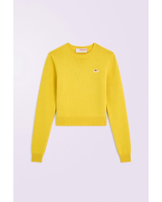 Fiorucci Yellow Angels Patch Crop Jumper