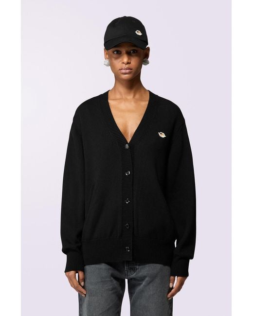 Fiorucci Black Angels Patch Knit Cardigan