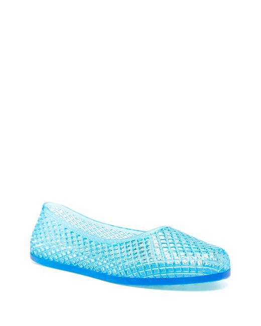 Ancient Greek Sandals Blue Translucent-design Ballet Flats