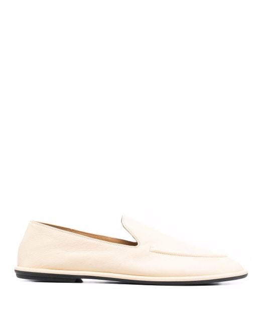 The Row Canal Loafer In Leather in Beige (Natural) | Lyst UK