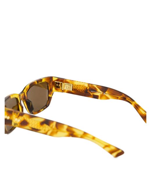 Bottega Veneta Brown Tortoiseshell Square Sunglasses for men