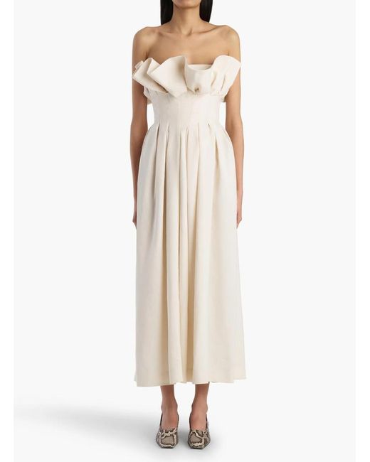 Khaite White Claude Dress