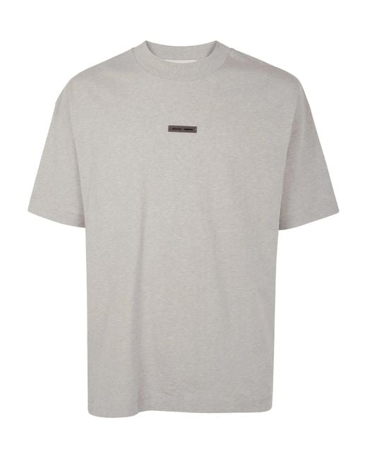 Fear Of God Gray Logo-motif T-shirt for men
