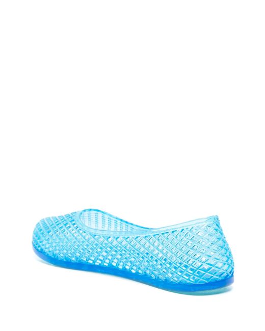Ancient Greek Sandals Blue Translucent-design Ballet Flats