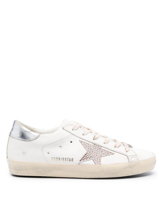 Golden Goose Deluxe Brand White Super-star Leather Sneakers
