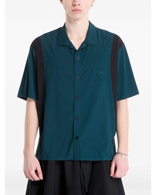 Y-3 Blue Ultralight Woven Shirt for men