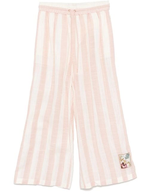 Zimmermann Pink Acacia Palazzo Pants