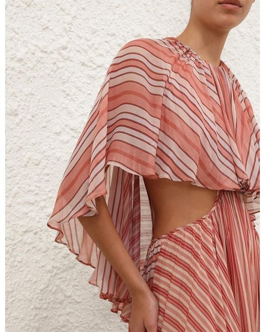 Zimmermann Pink Rebellion Bohemian Maxi Dress