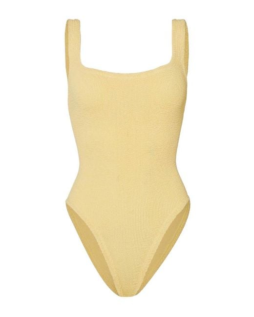 Hunza G Yellow Square Neck Swim