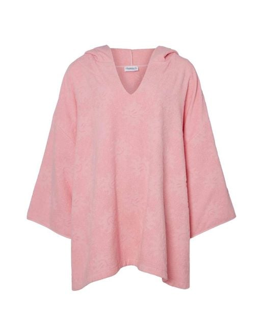 Hunza G Pink Sunny Towelling Hooded Poncho