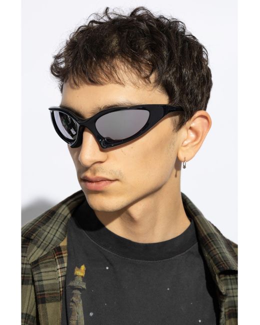 Balenciaga Runner Cat Sunglasses in Brown | Lyst UK