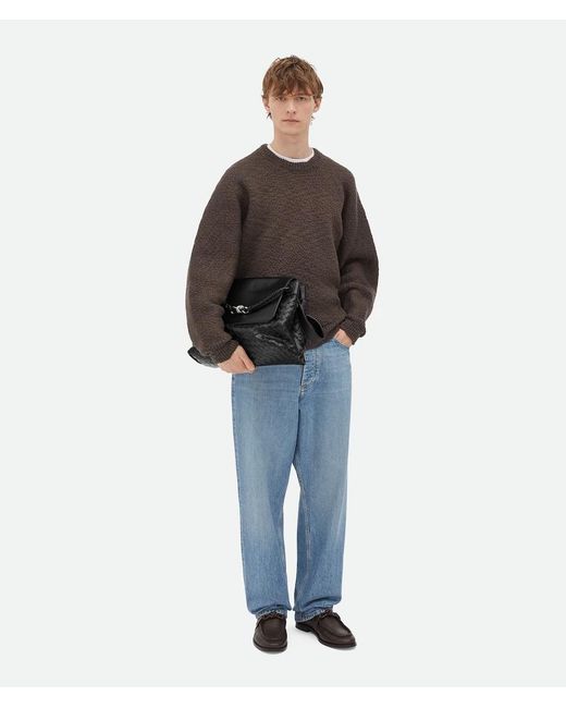 Bottega Veneta Black Andiamo Messenger for men