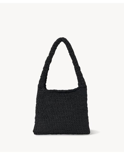 The Row Black Didion Shoulder Bag In Cotton