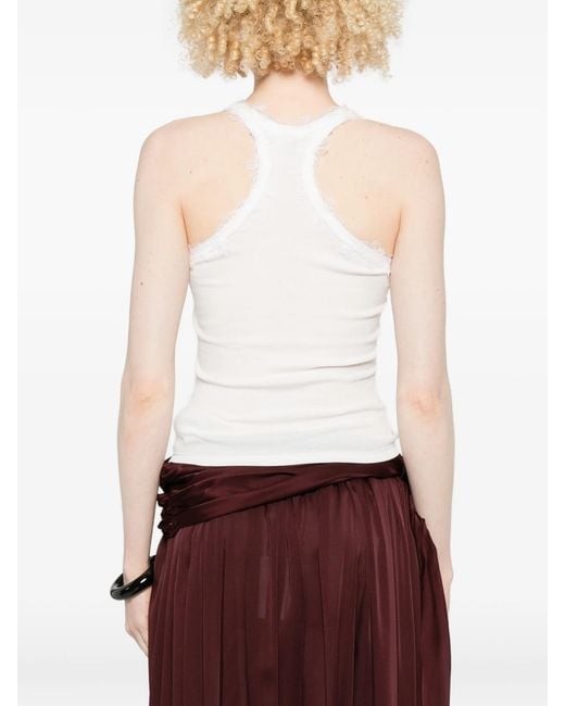 Ermanno Scervino White Lace-detail Top