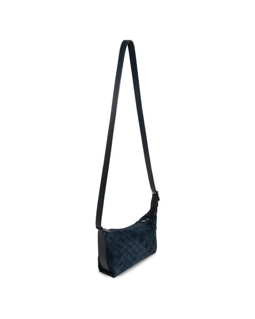 Bottega Veneta Blue Traveler Phone Leather Pouch for men
