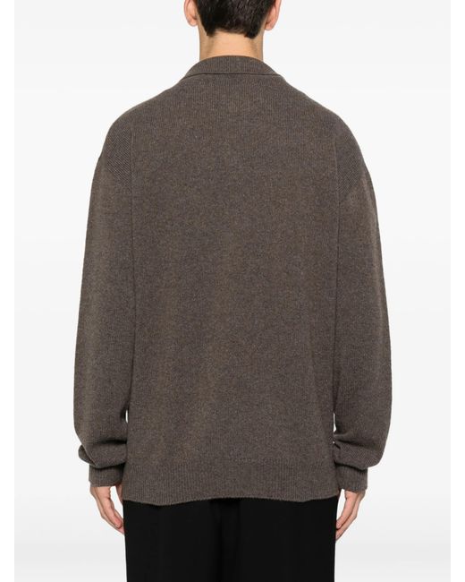 The Row Brown Leach Collared Sweater for men