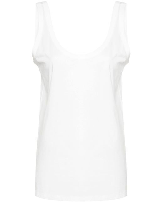 The Row White Aika Top In Cotton