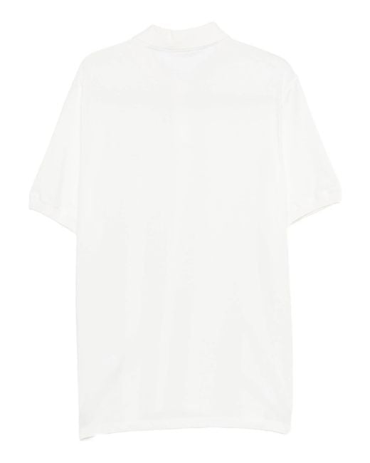 Brunello Cucinelli White Short-sleeve Cotton Polo Shirt for men
