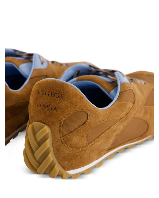 Bottega Veneta Brown Orbit Flash Suede Lace-up Sneakers for men