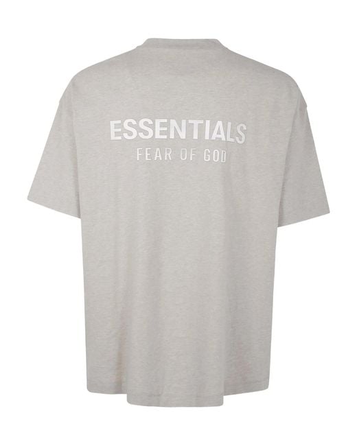 Fear Of God Gray Logo-motif T-shirt for men
