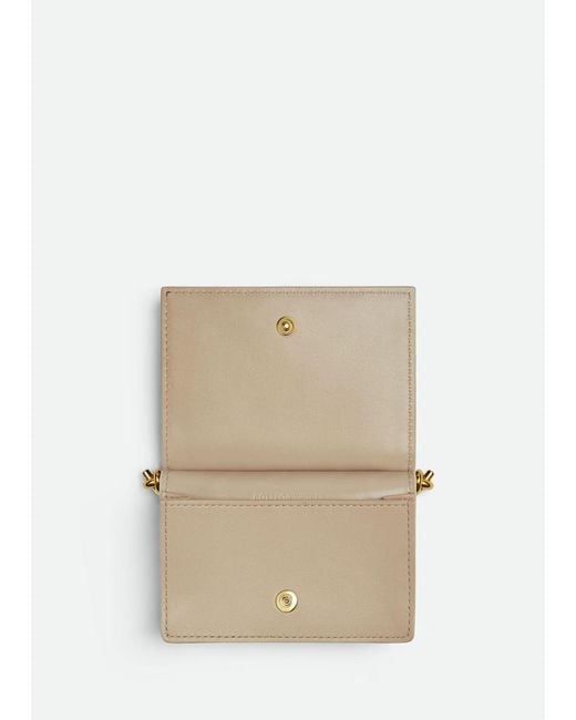 Bottega Veneta White Solstice Business Card Case