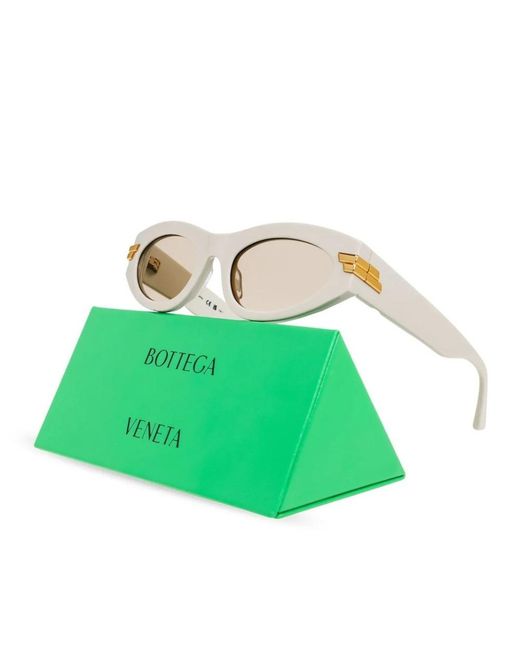 Bottega Veneta Natural Cat Eye Frame Sunglasses