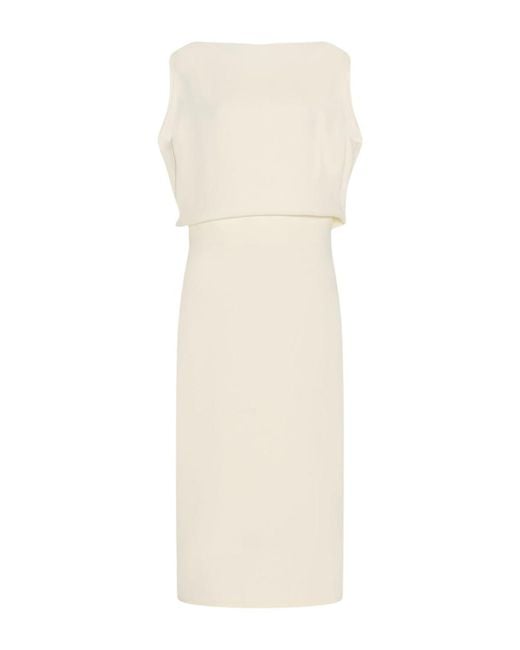 The Row White Paran Dress In Silk