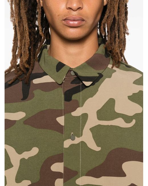 Fear Of God Green Camouflage Recycled Nylon Blend Shirt for men