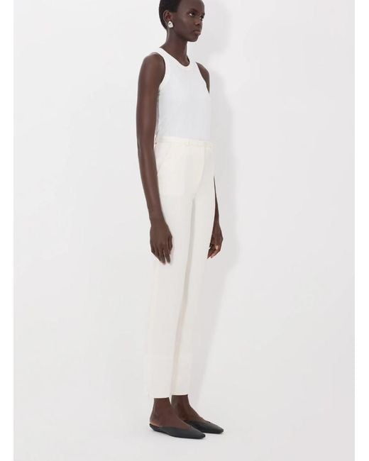 Loulou de Saison White Mahoney Straight Leg Pants