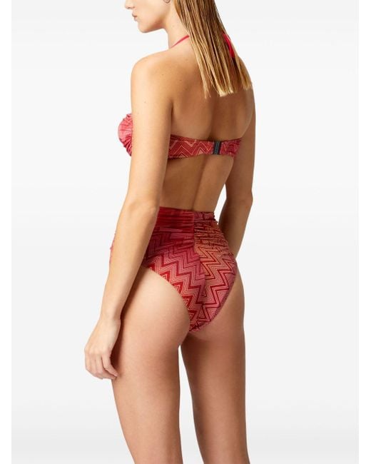 Missoni Red Zigzag Bikini Set