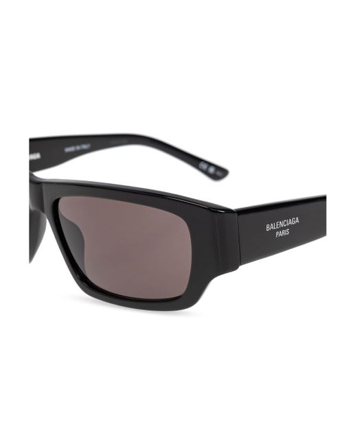 Balenciaga Brown Printed Rectangle-frame Sunglasses