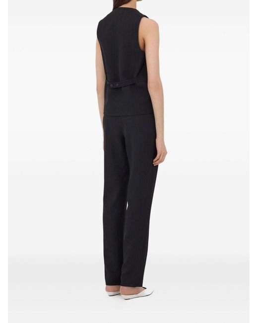 Loulou de Saison Black Paco Tailored Waistcoat