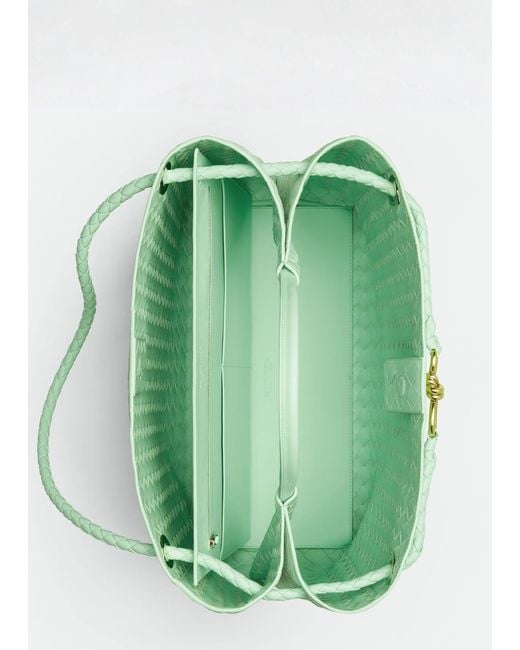 Bottega Veneta Green Large Andiamo Intrecciato Tote Bag