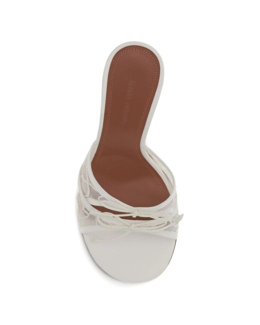 AMINA MUADDI White Eleonora Lace-detail Sandals